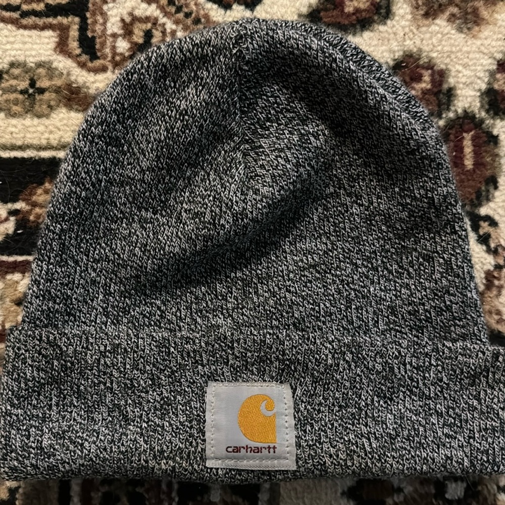 Black and White Carhartt Beanie